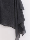 SWAYING 25 Early Autumn Irregular Hem Wool Skirt SW-SW25PF3B08C2-SH Dark Gray